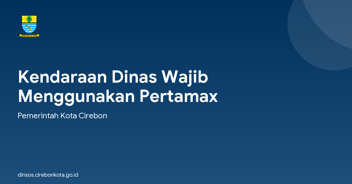 Kendaraan Dinas Wajib Menggunakan Pertamax