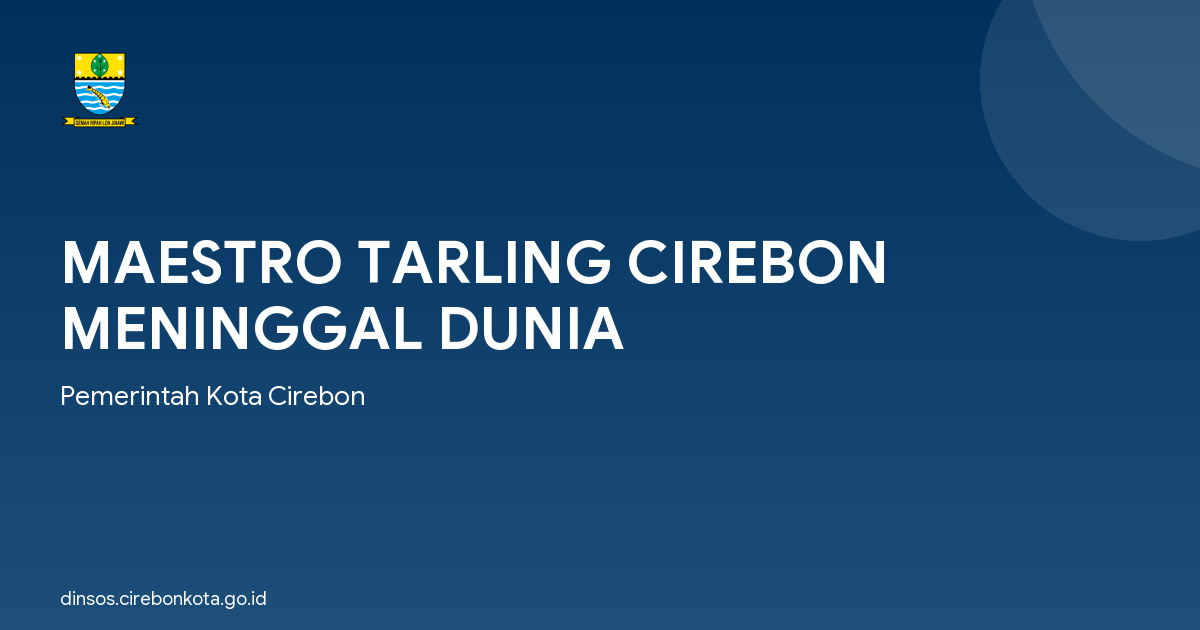 MAESTRO TARLING CIREBON MENINGGAL DUNIA