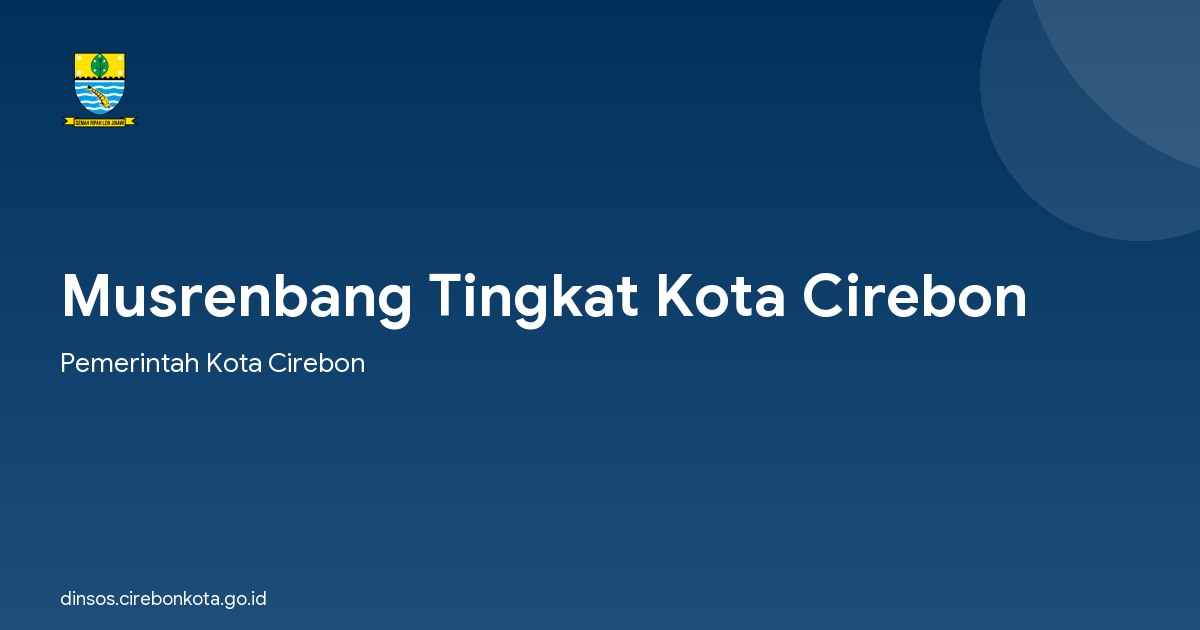 Musrenbang Tingkat Kota Cirebon