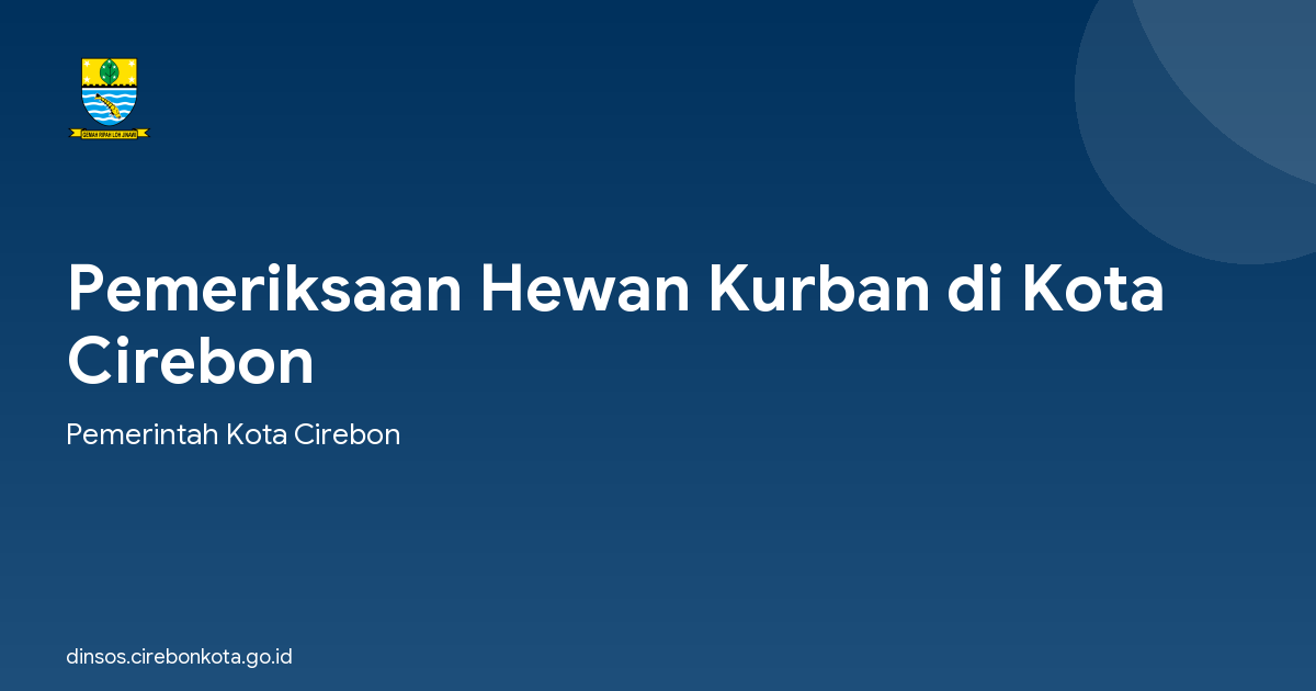 Pemeriksaan Hewan Kurban di Kota Cirebon
