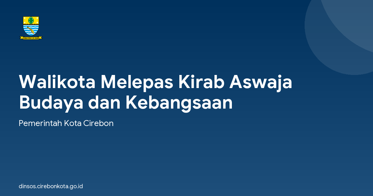 Walikota Melepas Kirab Aswaja Budaya dan Kebangsaan