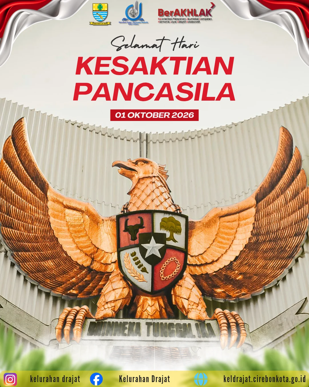Lurah Kelurahan Drajat Beserta Jajarannya Mengucapkan Selamat Hari Kesaktian Pancasil